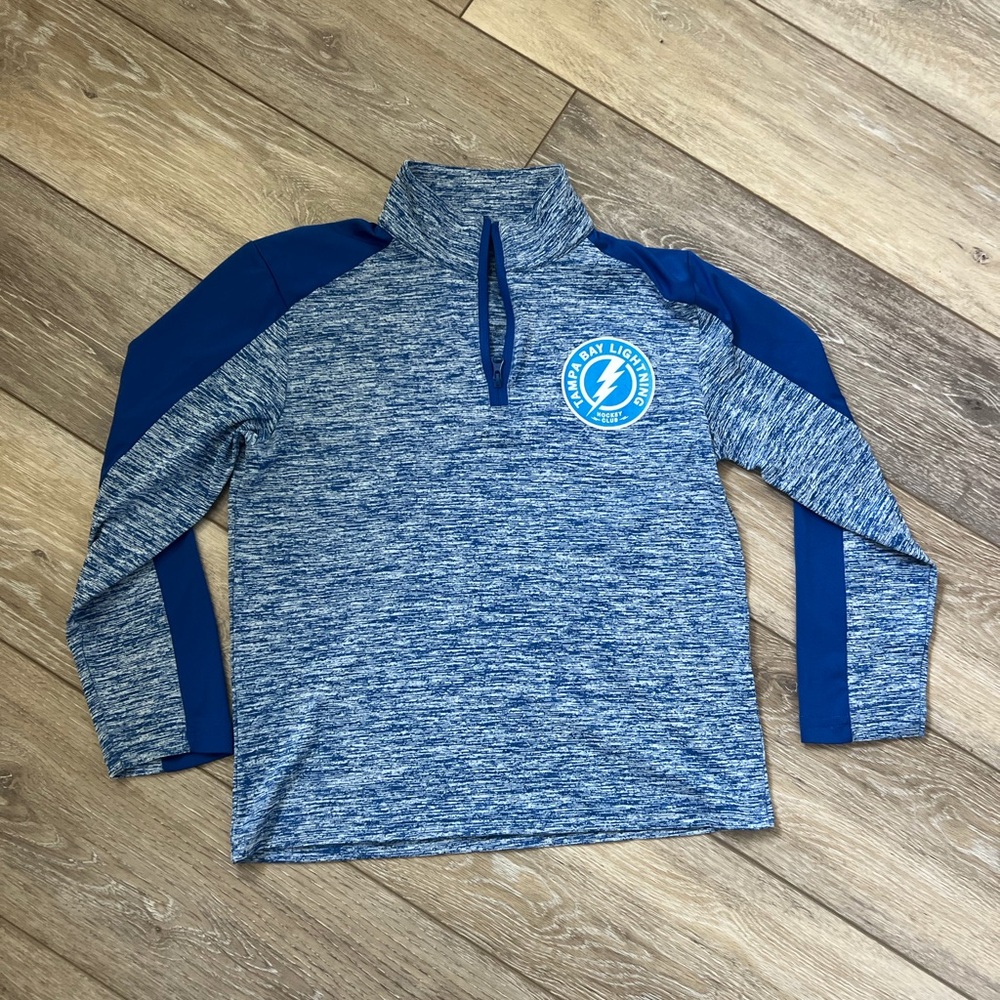 Tampa Bay Lightning Quarter-Zip Pullover Sweater NHL Fan Apparel Youth size S